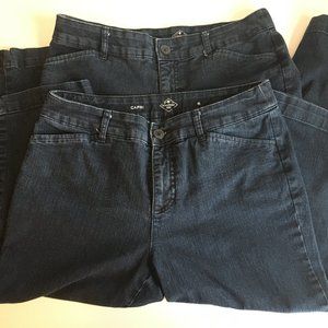 St John's Bay Stretch Capri Jeans Lot of 2 Size 6